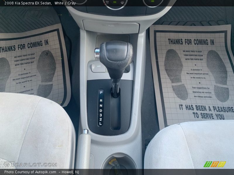 White / Gray 2008 Kia Spectra EX Sedan