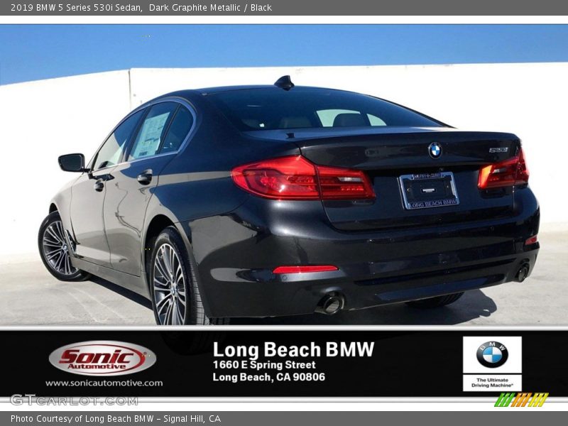 Dark Graphite Metallic / Black 2019 BMW 5 Series 530i Sedan