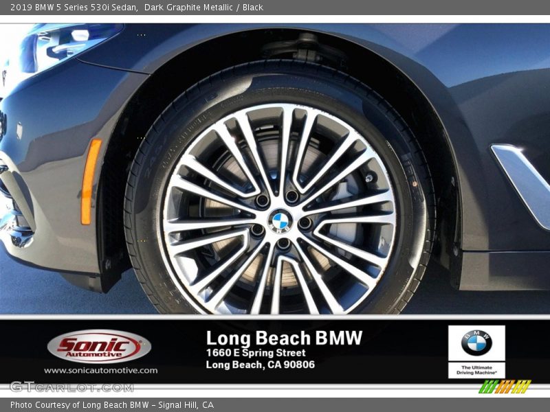 Dark Graphite Metallic / Black 2019 BMW 5 Series 530i Sedan