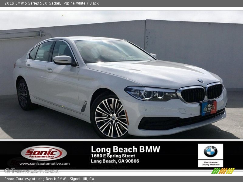Alpine White / Black 2019 BMW 5 Series 530i Sedan