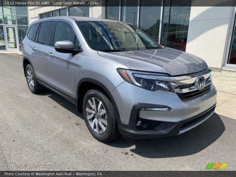 Lunar Silver Metallic / Gray 2019 Honda Pilot EX AWD