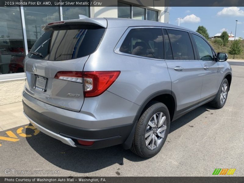 Lunar Silver Metallic / Gray 2019 Honda Pilot EX AWD