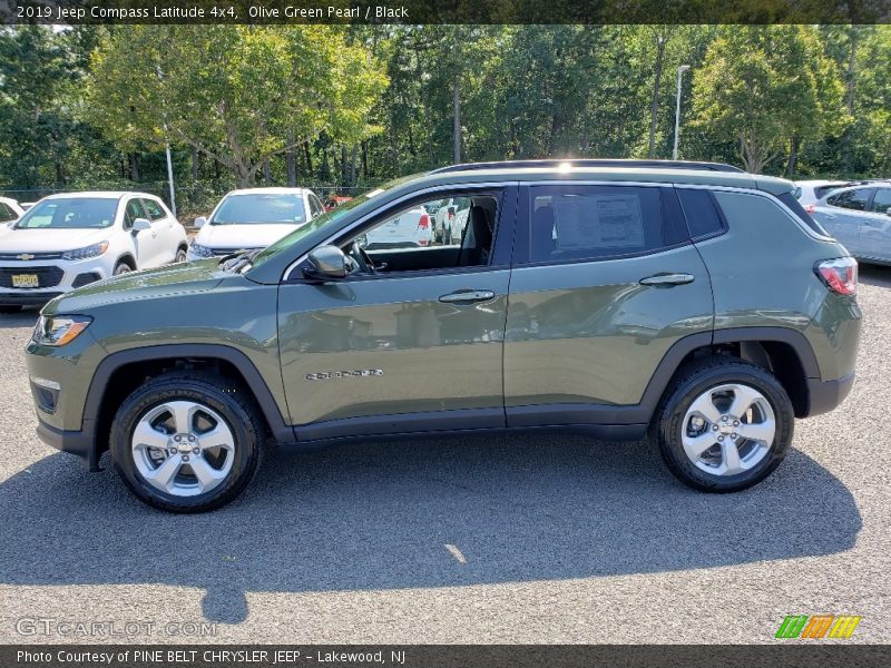 Olive Green Pearl / Black 2019 Jeep Compass Latitude 4x4