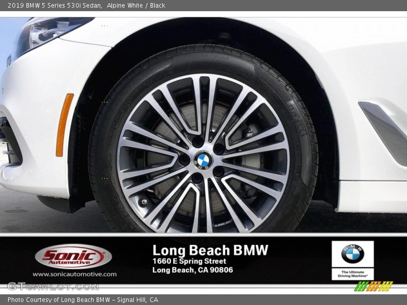 Alpine White / Black 2019 BMW 5 Series 530i Sedan