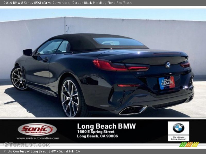 Carbon Black Metallic / Fiona Red/Black 2019 BMW 8 Series 850i xDrive Convertible