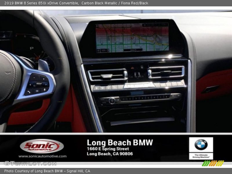 Carbon Black Metallic / Fiona Red/Black 2019 BMW 8 Series 850i xDrive Convertible