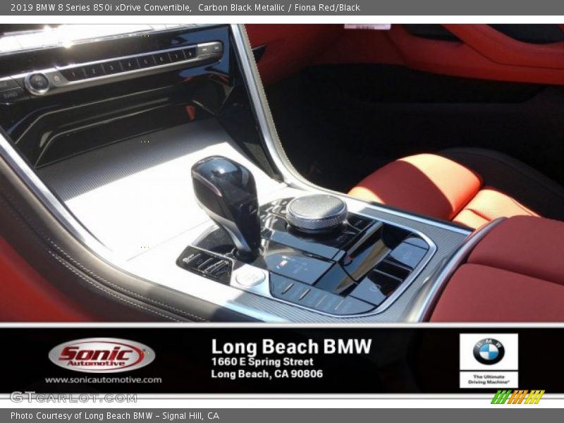 Carbon Black Metallic / Fiona Red/Black 2019 BMW 8 Series 850i xDrive Convertible