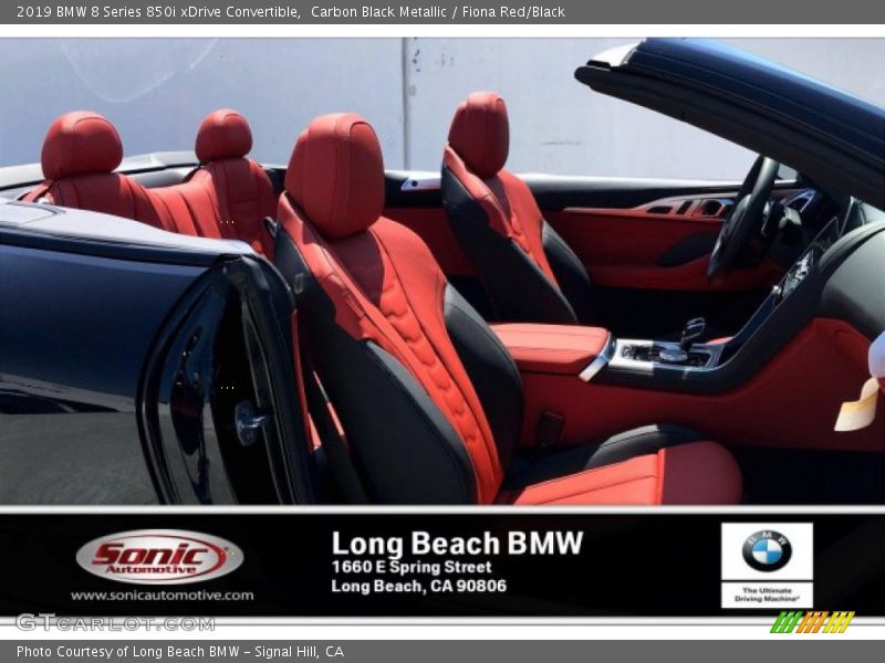 Carbon Black Metallic / Fiona Red/Black 2019 BMW 8 Series 850i xDrive Convertible