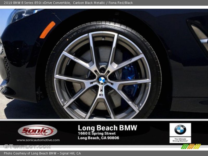 Carbon Black Metallic / Fiona Red/Black 2019 BMW 8 Series 850i xDrive Convertible