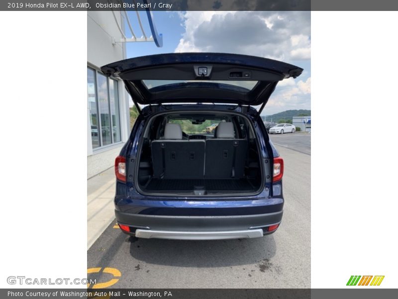 Obsidian Blue Pearl / Gray 2019 Honda Pilot EX-L AWD