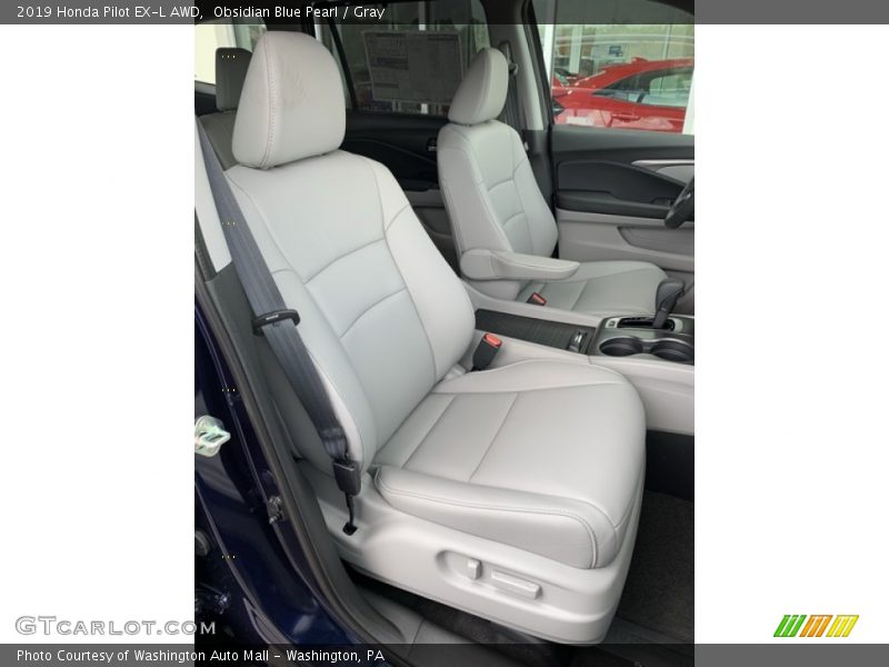 Obsidian Blue Pearl / Gray 2019 Honda Pilot EX-L AWD