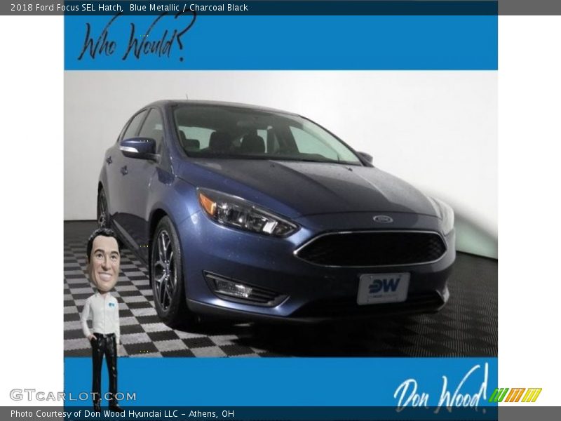 Blue Metallic / Charcoal Black 2018 Ford Focus SEL Hatch