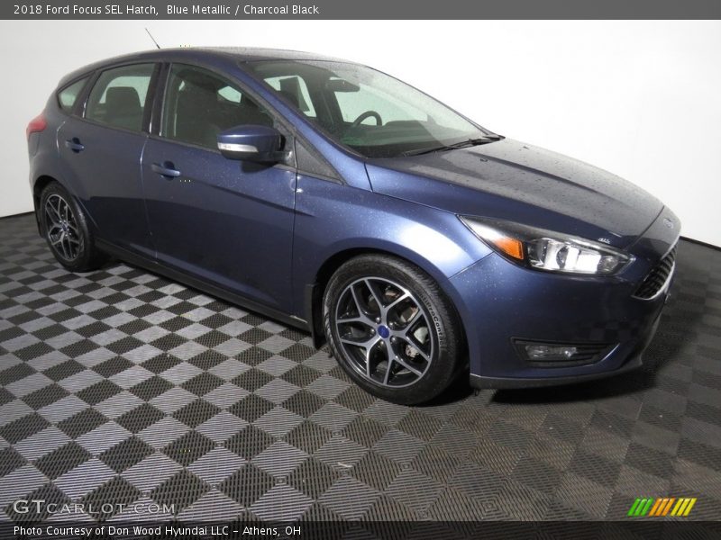 Blue Metallic / Charcoal Black 2018 Ford Focus SEL Hatch