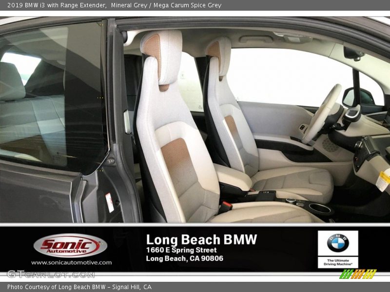 Mineral Grey / Mega Carum Spice Grey 2019 BMW i3 with Range Extender