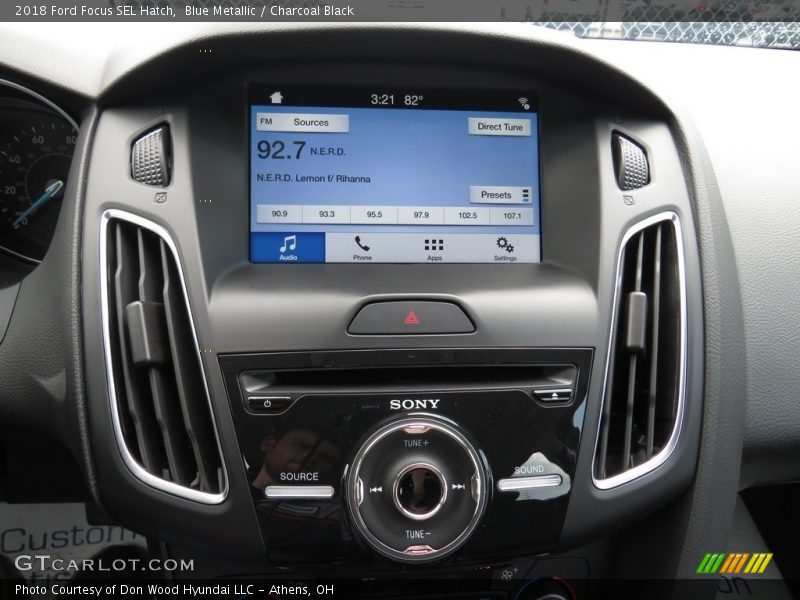 Blue Metallic / Charcoal Black 2018 Ford Focus SEL Hatch