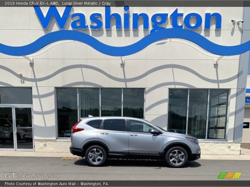 Lunar Silver Metallic / Gray 2019 Honda CR-V EX-L AWD