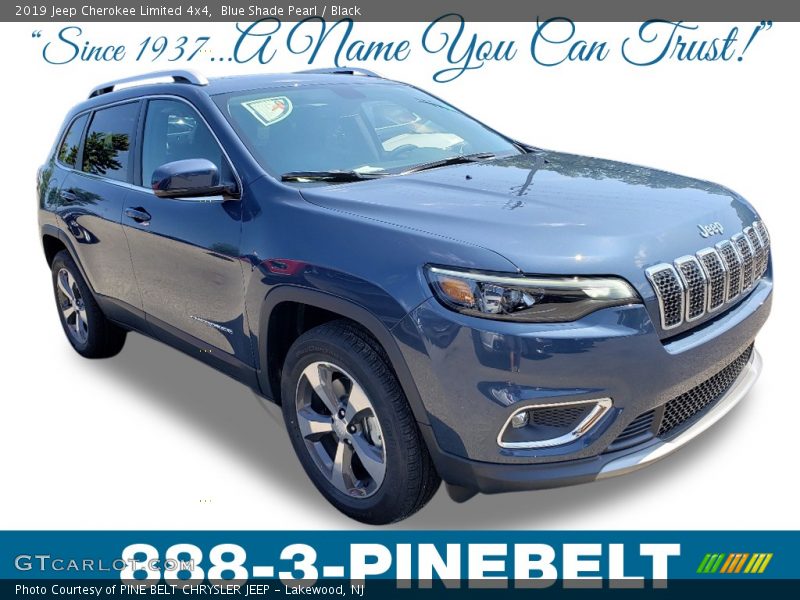 Blue Shade Pearl / Black 2019 Jeep Cherokee Limited 4x4
