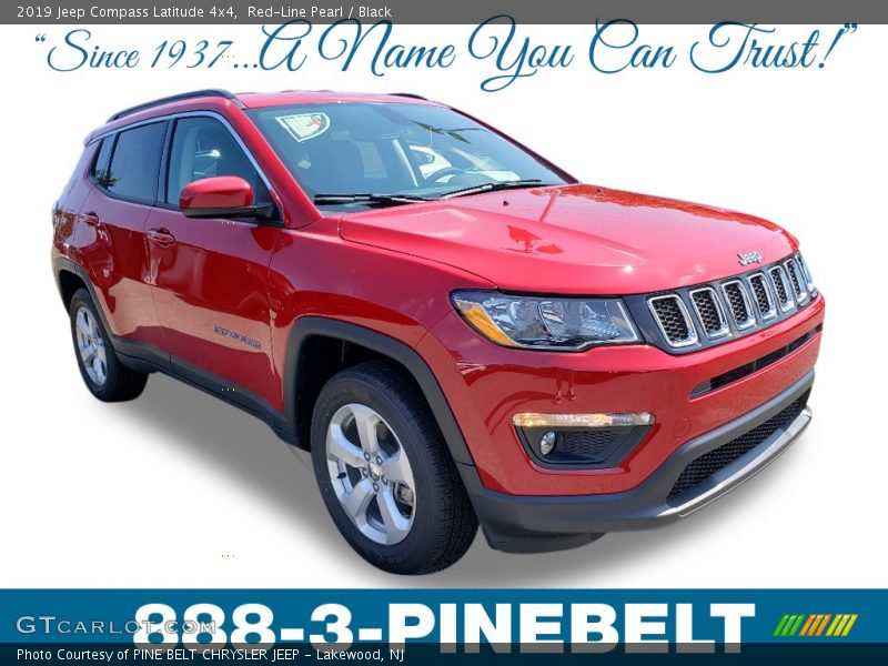 Red-Line Pearl / Black 2019 Jeep Compass Latitude 4x4