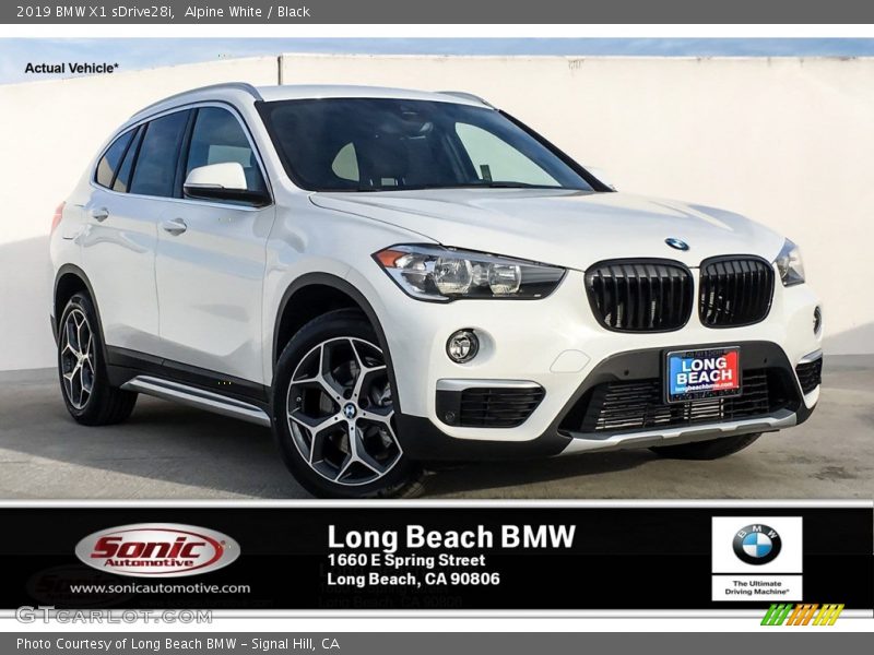 Alpine White / Black 2019 BMW X1 sDrive28i