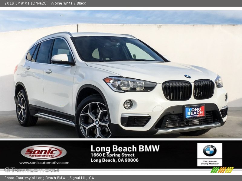 Alpine White / Black 2019 BMW X1 sDrive28i