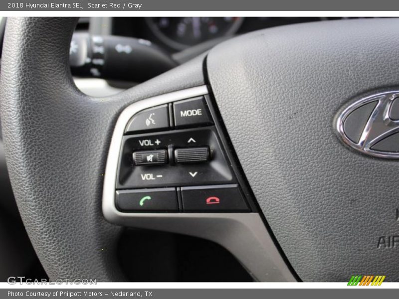 Scarlet Red / Gray 2018 Hyundai Elantra SEL