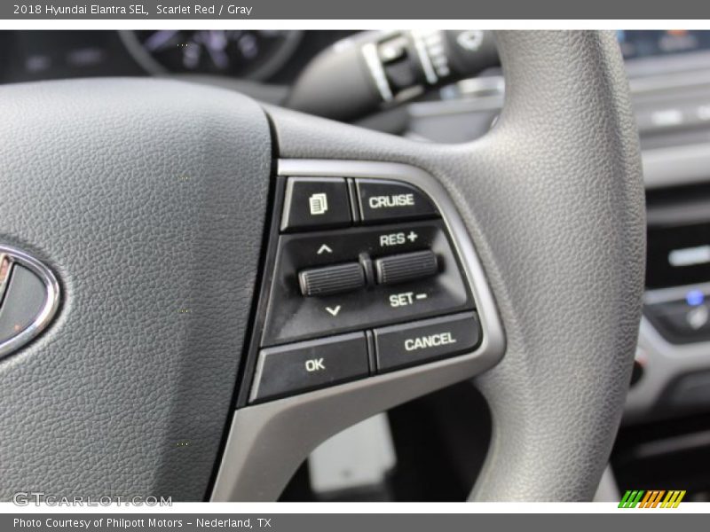 Scarlet Red / Gray 2018 Hyundai Elantra SEL