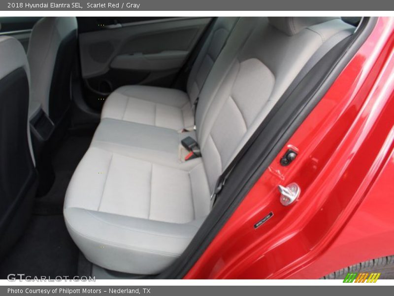 Scarlet Red / Gray 2018 Hyundai Elantra SEL