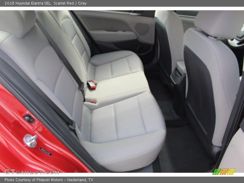 Scarlet Red / Gray 2018 Hyundai Elantra SEL