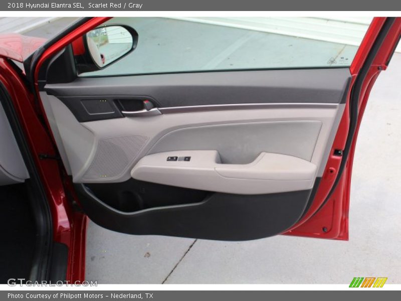 Scarlet Red / Gray 2018 Hyundai Elantra SEL
