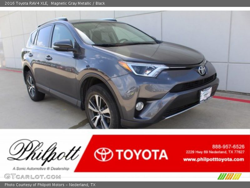 Magnetic Gray Metallic / Black 2016 Toyota RAV4 XLE