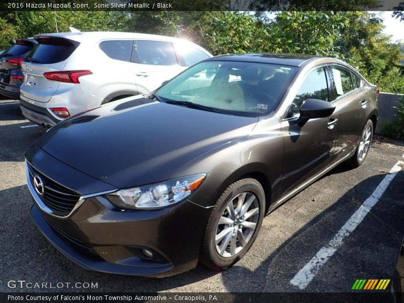 Sonic Silver Metallic / Black 2016 Mazda Mazda6 Sport