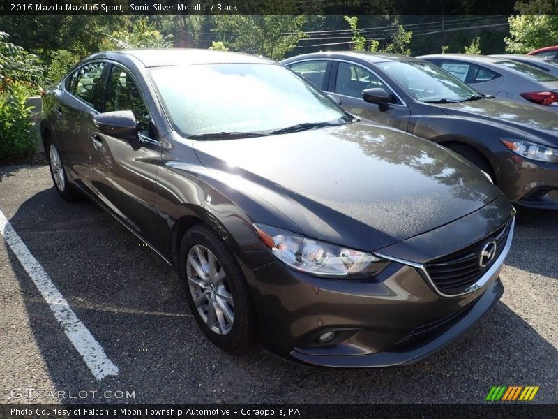 Sonic Silver Metallic / Black 2016 Mazda Mazda6 Sport