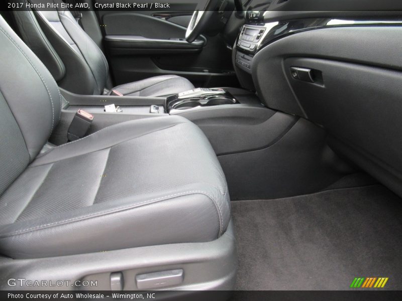 Crystal Black Pearl / Black 2017 Honda Pilot Elite AWD