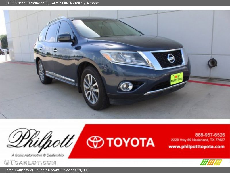 Arctic Blue Metallic / Almond 2014 Nissan Pathfinder SL