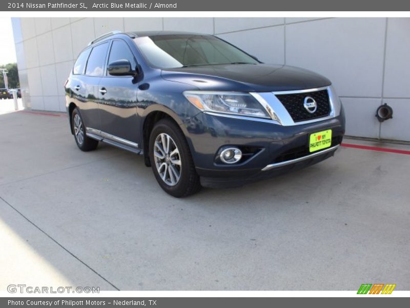 Arctic Blue Metallic / Almond 2014 Nissan Pathfinder SL