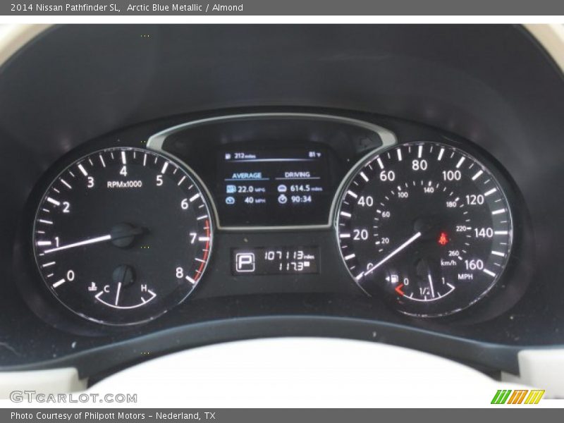 Arctic Blue Metallic / Almond 2014 Nissan Pathfinder SL