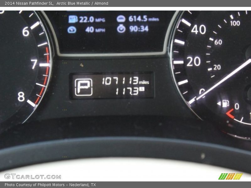 Arctic Blue Metallic / Almond 2014 Nissan Pathfinder SL