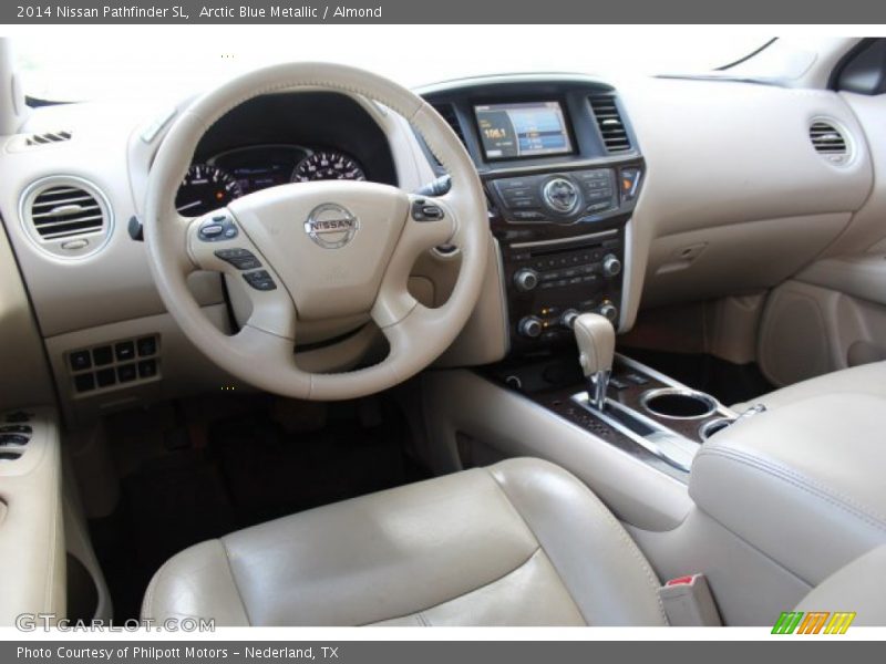 Arctic Blue Metallic / Almond 2014 Nissan Pathfinder SL