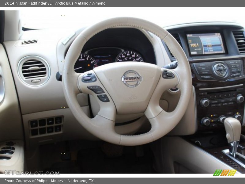 Arctic Blue Metallic / Almond 2014 Nissan Pathfinder SL