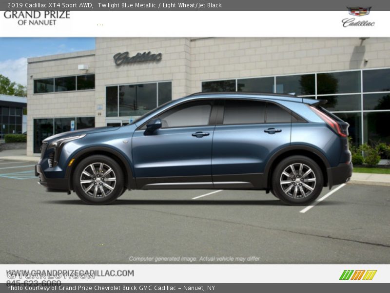 Twilight Blue Metallic / Light Wheat/Jet Black 2019 Cadillac XT4 Sport AWD