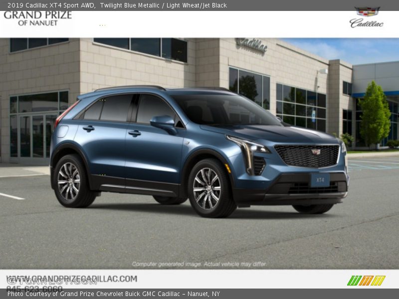 Twilight Blue Metallic / Light Wheat/Jet Black 2019 Cadillac XT4 Sport AWD