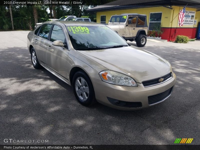 Gold Mist Metallic / Ebony 2010 Chevrolet Impala LT