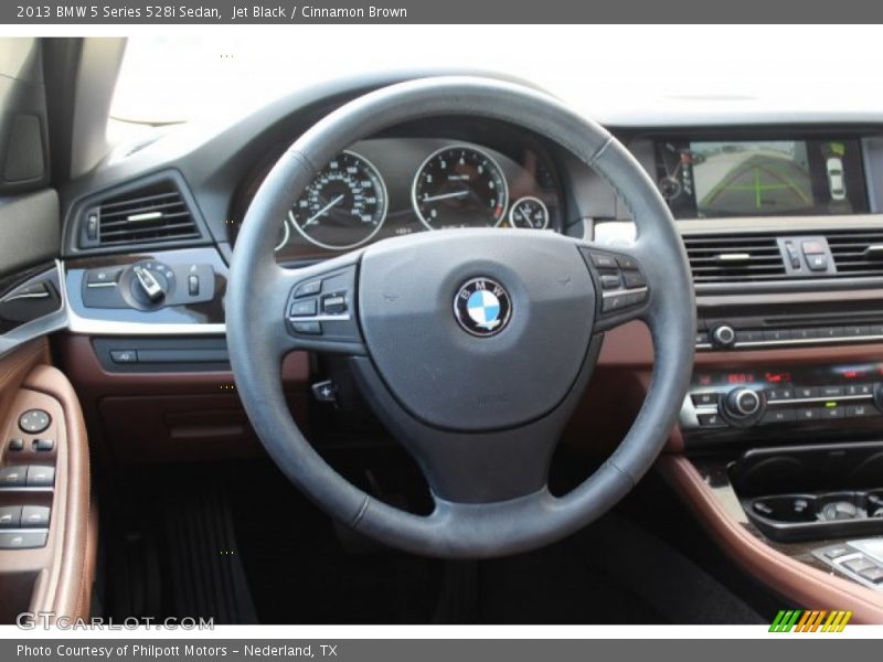 Jet Black / Cinnamon Brown 2013 BMW 5 Series 528i Sedan