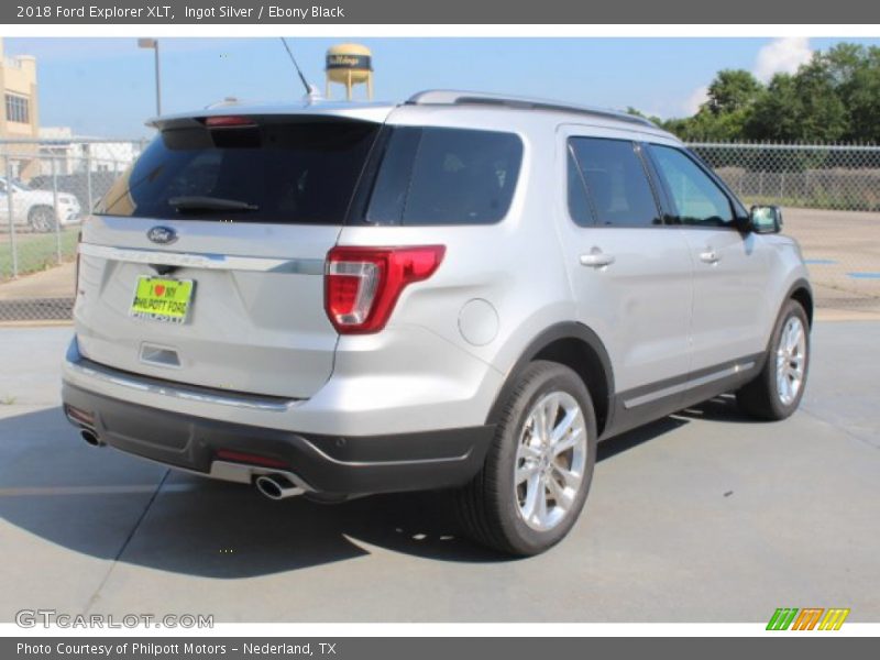 Ingot Silver / Ebony Black 2018 Ford Explorer XLT