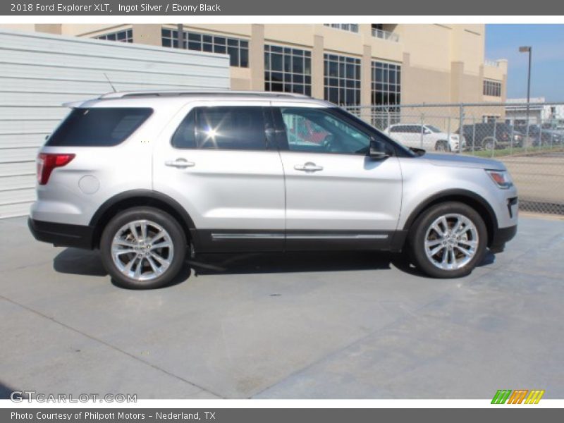 Ingot Silver / Ebony Black 2018 Ford Explorer XLT