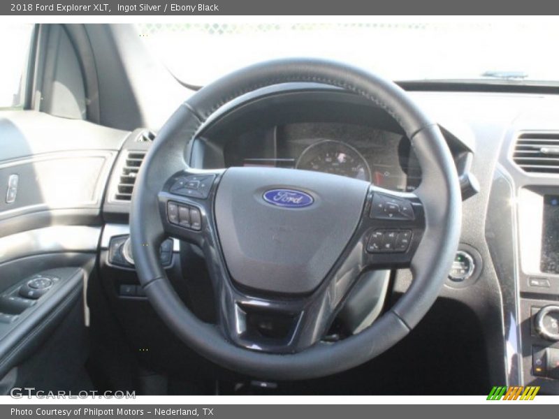 Ingot Silver / Ebony Black 2018 Ford Explorer XLT