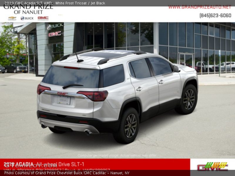 White Frost Tricoat / Jet Black 2019 GMC Acadia SLT AWD