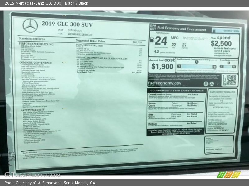 Black / Black 2019 Mercedes-Benz GLC 300