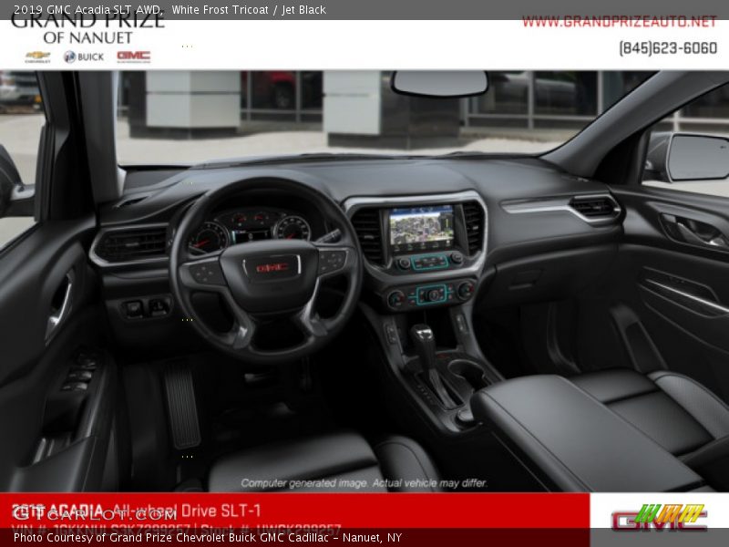 White Frost Tricoat / Jet Black 2019 GMC Acadia SLT AWD