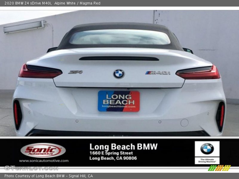 Alpine White / Magma Red 2020 BMW Z4 sDrive M40i